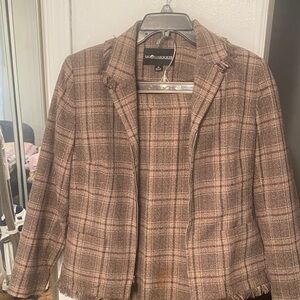 Sag Harbor Women's Blazer in Brown Plaid